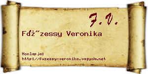 Füzessy Veronika névjegykártya